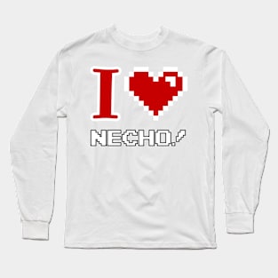 Pixel Effect I love Necho! Heart Long Sleeve T-Shirt